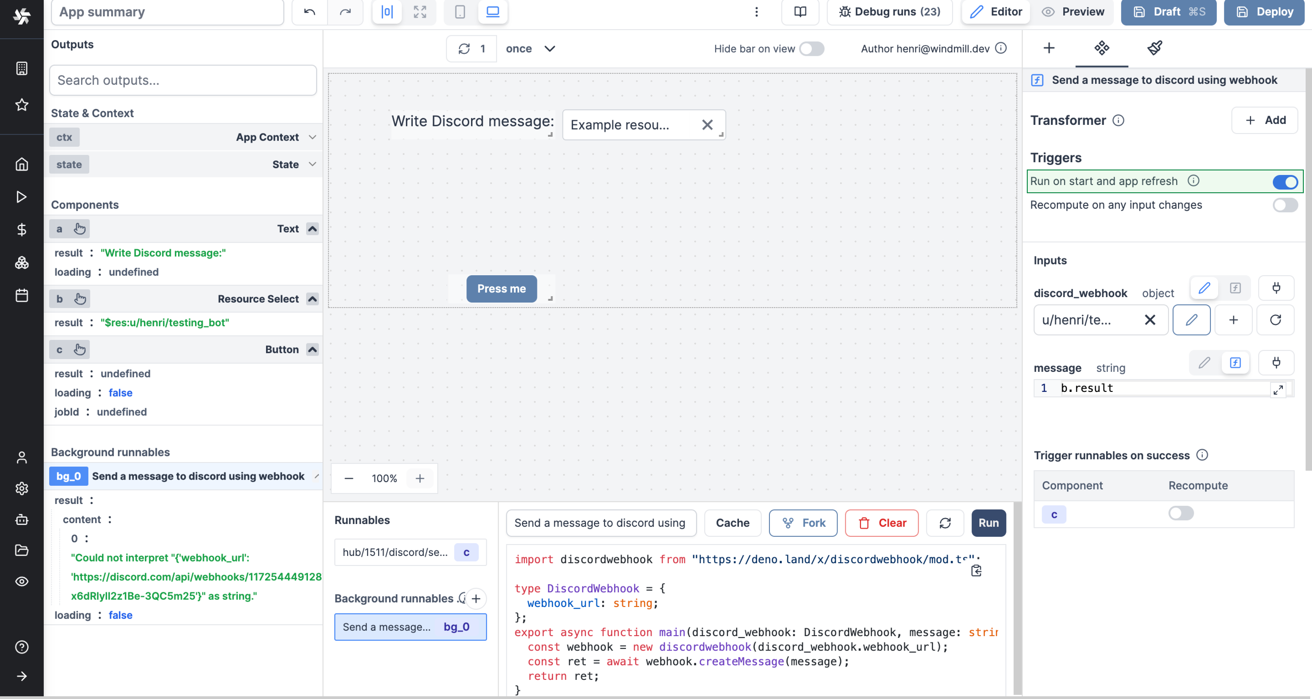 Run on start and app refresh