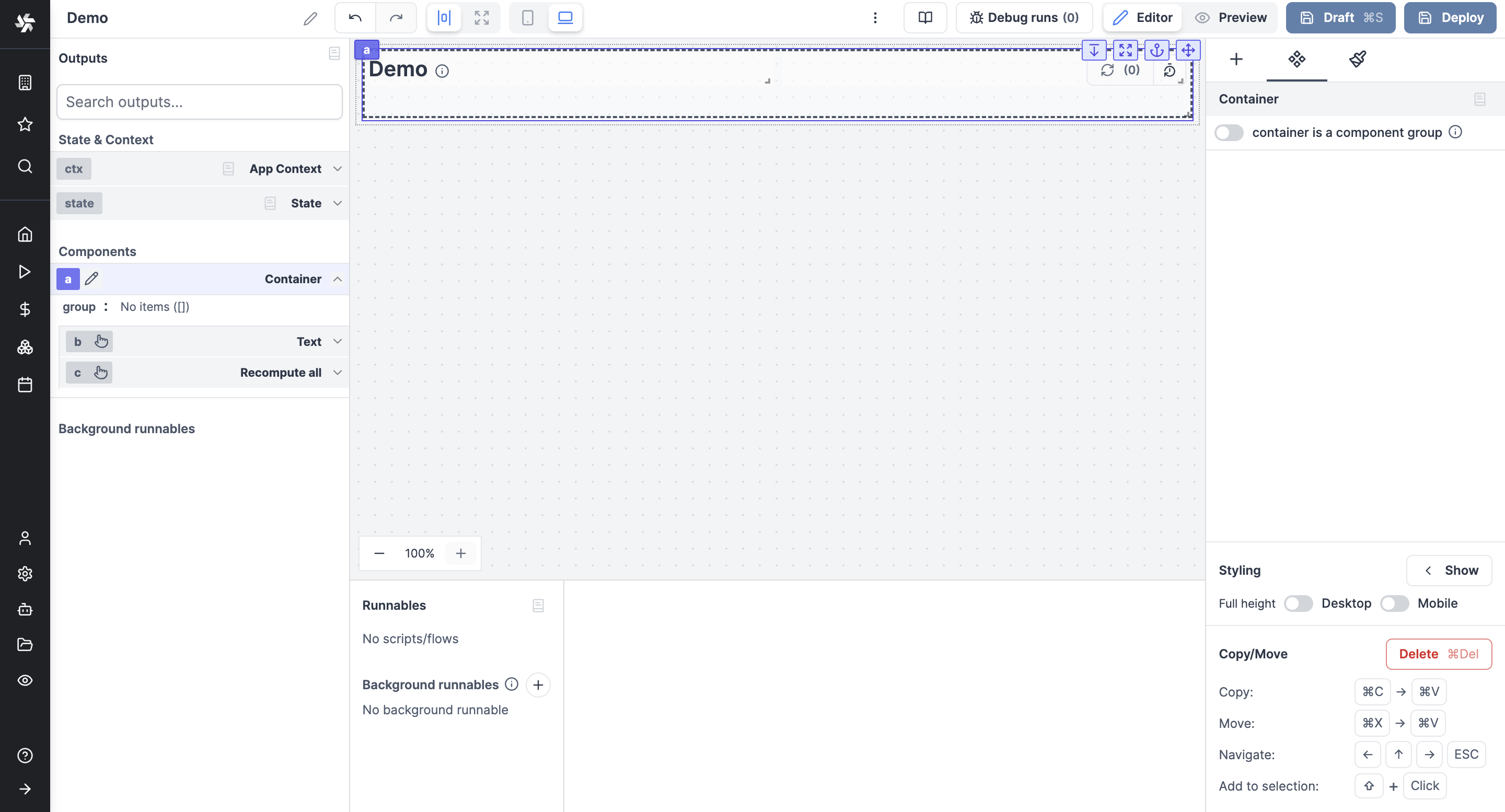 Top bar Container Top bar Container